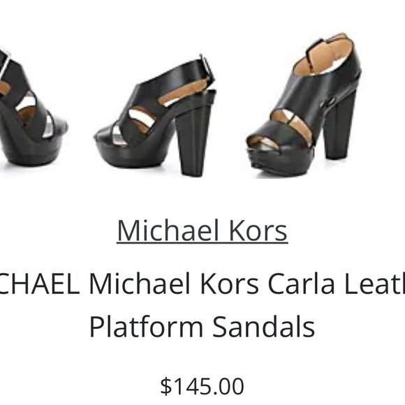 Michale Kors Carla leather platform sandal - Picture 4 of 5
